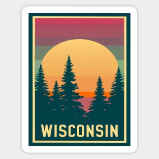 Wisconsin Tourism Sunset Graphic Sticker